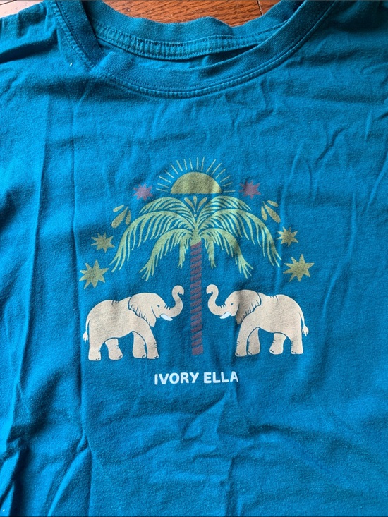 ivory ella Tops - Ivory Ella Blue Short Sleeve Tee Shirt